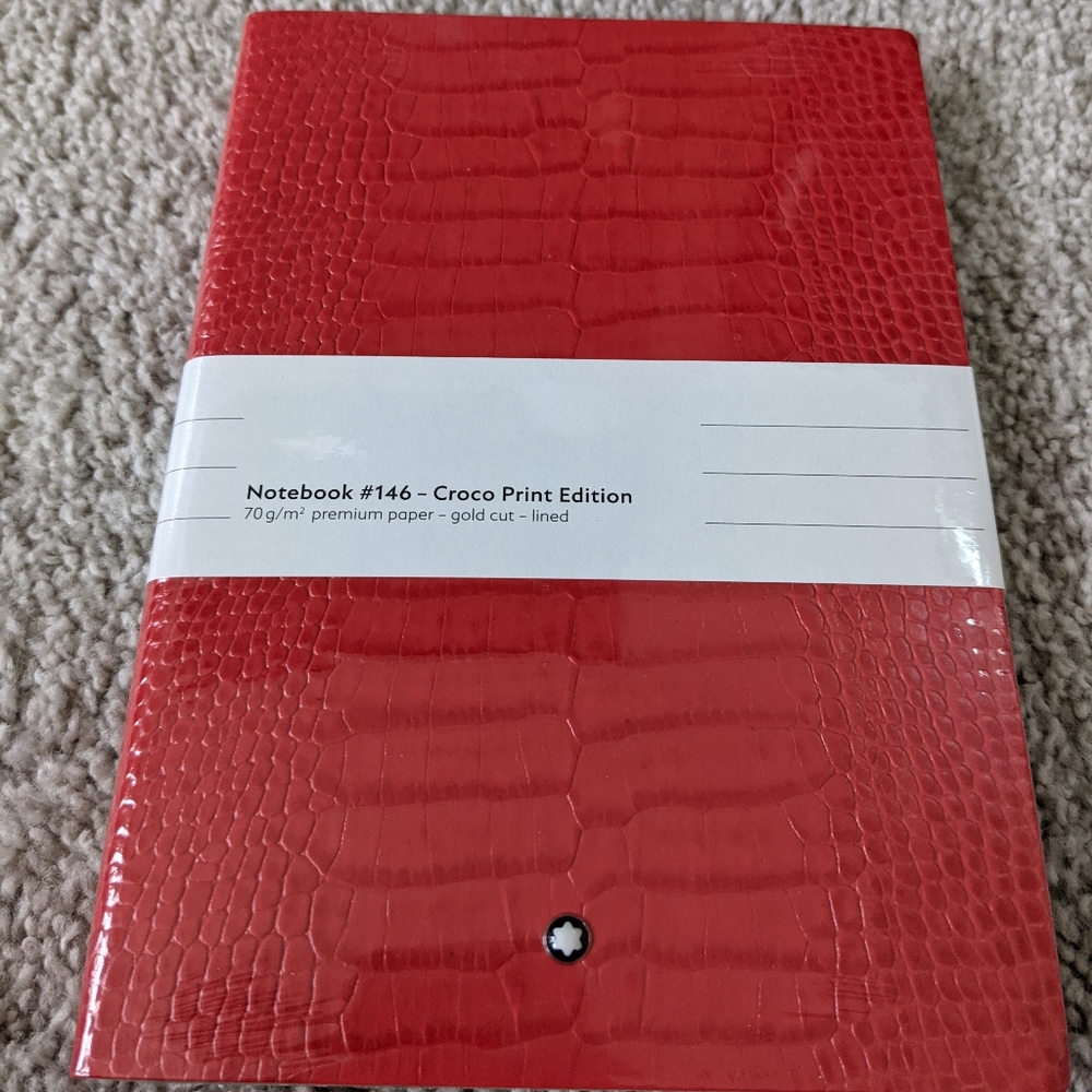 NWT Mont Blanc Croco Print Edition Notebook #146